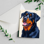 ロットワイラー 犬 ペット 絵画 ポストカード