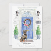 ロットワイラー 玄関 引越 お知らせ 招待状 (正面)