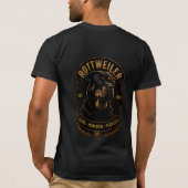 ロットワイラー 誠実 強靭 無畏 犬種 Tシャツ (裏面)