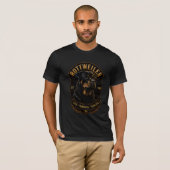 ロットワイラー 誠実 強靭 無畏 犬種 Tシャツ (正面フル)