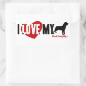 ロットワイラー 長方形シール (バッグ)