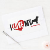 ロットワイラー 長方形シール (封筒)