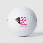 ロットワイラー 50歳の誕生日 ゴルフボール (正面)