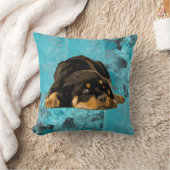 ロットワイラー- Metzgerhundの子犬 クッション (ブランケット)