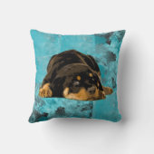 ロットワイラー- Metzgerhundの子犬 クッション (裏面)