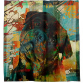 ロットワイラー- Metzgerhundデジタルの芸術 シャワーカーテン (正面)