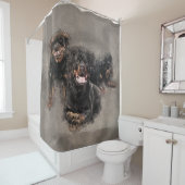ロットワイラー- Metzgerhundデジタルの芸術 シャワーカーテン (インサイチュ)