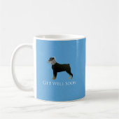 ロットワイラーGet Well Soonデザイン コーヒーマグカップ (左)