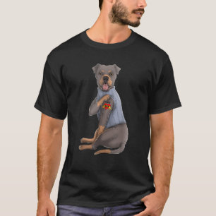 ロットワイラーi愛ママTattoo犬おもしろい母sダ Tシャツ