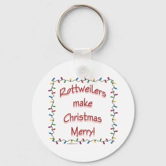 ロットワイラーMakeメリー Christmas Keychain キーホルダー (正面)