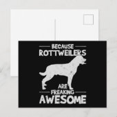 ロットワイラーTシャツコピー 案内ポストカード (正面/裏面)