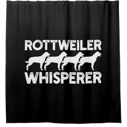 ロットワイラーTシャツ シャワーカーテン (正面)