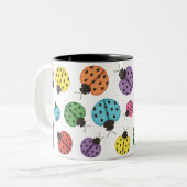 ロットOのてんとう虫のコーヒー・マグ ツートーンマグカップ (正面左)
