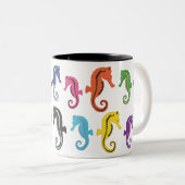 ロットOのタツノオトシゴのコーヒー・マグ ツートーンマグカップ (正面右)