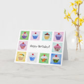 ロットO'カップケーキ誕生日カード カード (黄色い花)