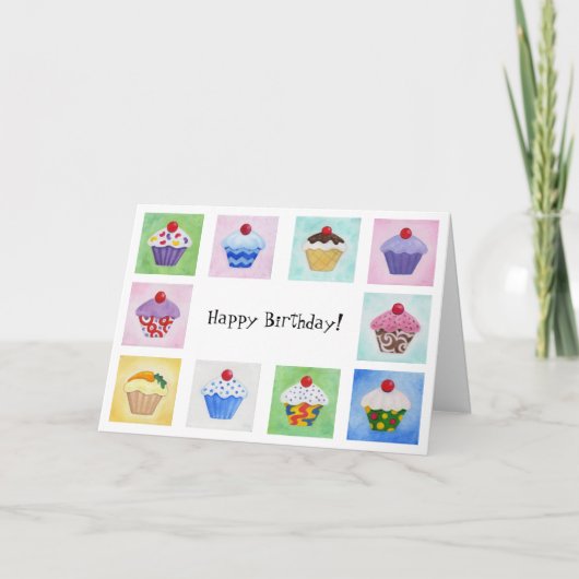 ロットO'カップケーキ誕生日カード カード (正面)