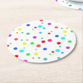 ロットOスポット付きコースター ラウンドペーパーコースター (アングル)