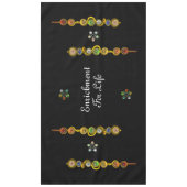 ロッドアスクレピウス7チャクラ，ヨガ，スピリチュアルエネルギーテーブル テーブルクロス (正面)