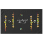 ロッドアスクレピウス7チャクラ，ヨガ，スピリチュアルエネルギーテーブル テーブルクロス (正面(横))