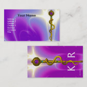 ロッド腹腔内治癒モノグラムバイオレットピンク 名刺 (正面/裏面)