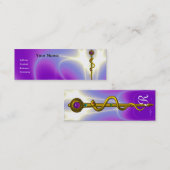 ロッド腹腔内治癒モノグラムバイオレット スキニー名刺 (正面/裏面)