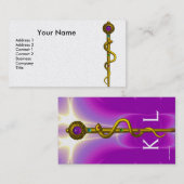 ロッド腹腔内治癒モノグラムピンクWh 名刺 (正面/裏面)