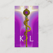 ロッド腹腔内治癒モノグラムピンクWh 名刺 (裏面)