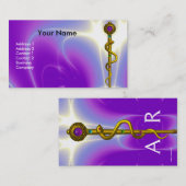 ロッド腹腔医用気に健モノグラムバイオレット 名刺 (正面/裏面)