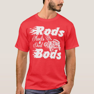 ロッド モッズ お父さんの体型 レトロ クラシックカー 少年 少年 Tシャツ