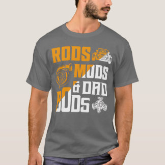 ロッド モッズ ダッドボディ クラシック レトロ 車 友達 フレン Tシャツ