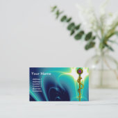 ロッドASCLEPIUS医療健康モノグラ気にム・ブルー 名刺 (スタンド正面)