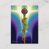 ロッドASCLEPIUS医療気に健康紫色 名刺 (裏面)