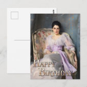 ロッナウのエグニュー夫人 1864年 お誕生日おめでとう ポストカード (正面/裏面)