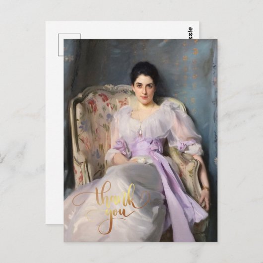 ロッナウのエグニュー夫人 1864  ありがとう ポストカード (正面/裏面)