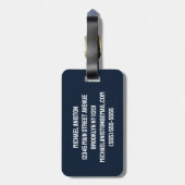 ロッパーソナライズされたククールト船宇宙と惑星 ラゲッジタグ (裏面縦)