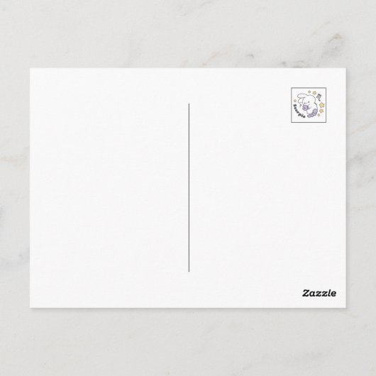 ロッピートッキーの宇宙スコーピオパターン:うさぎアートII ポストカード (裏面)