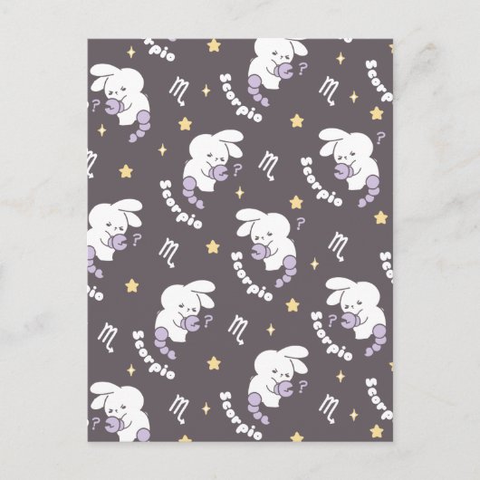 ロッピートッキーの宇宙スコーピオパターン:うさぎアートII ポストカード (正面)