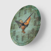 ロッフランスのスターとウフェイクッド ラウンド壁時計 (傾斜)