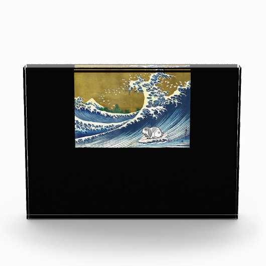 ロップラビットイスサーフィン|かわいいバニーうさぎの恋人 フォトブロック (正面)