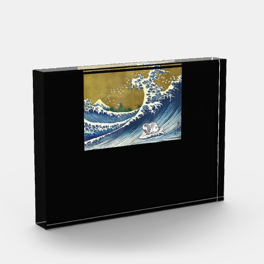 ロップラビットイスサーフィン|かわいいバニーうさぎの恋人 フォトブロック (左)