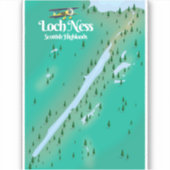 ロッホネス スコットランドハイランド旅行地図 シール (正面)