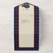 ロッホブイのマクレーン氏族 スコットランド タータン オールインワン招待状 (外側)