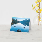 ロッホ・エックの青いグリーティングカード カード (黄色い花)