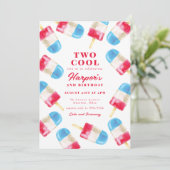 ロッポップ・アートのケット夏ポプシクルクール2歳の誕生日 招待状 (スタンド正面)