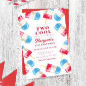 ロッポップ・アートのケット夏ポプシクルクール2歳の誕生日 招待状