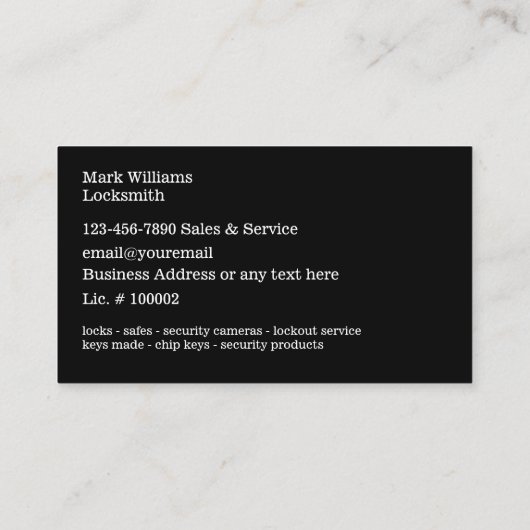 ロッモダンクユニークスミスの名刺 名刺 (裏面)