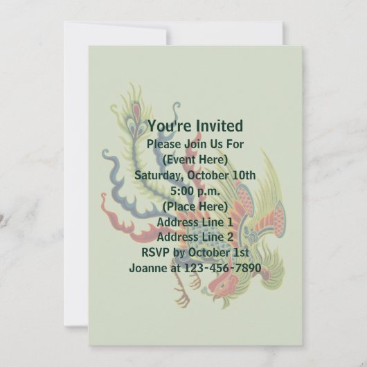 ロッ中国のスターアートデザインパーティー 招待状 (正面)