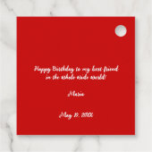 ロッ伝統的スターハッピーバースデー フェイバータグ (裏面)