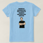 ロッ吹クスTシャツをアップ Tシャツ (デザイン裏面)