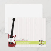 ロッ生まれクに！フカスタムラットノートカード（赤） ノートカード (正面/裏面)